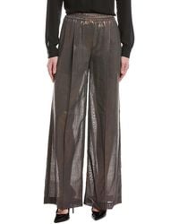 Brunello Cucinelli - Metallic Pull-On Wool-Blend Pant - Lyst