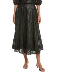 MILLY - Otha Textured Lace Skirt - Lyst