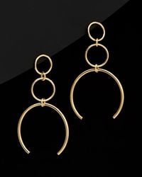 Italian Gold - 14K Graduated Triple Circle Drop Earrings - Lyst