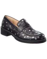 Stuart Weitzman - Palmer Bold Stud Leather Loafer - Lyst