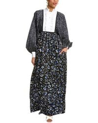 Tory Burch - Ruffle Silk-blend Caftan - Lyst