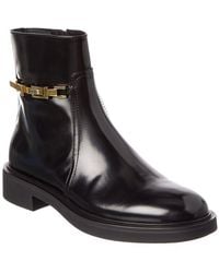 Gianvito Rossi - Martine 20 Leather Biker Bootie - Lyst
