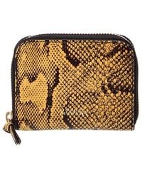 Isabel Marant - Yuki Snake-Embossed Leather Card Case - Lyst