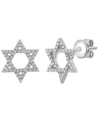 Sabrina Designs - 14k 0.21 Ct. Tw. Diamond Star Of David Earrings - Lyst