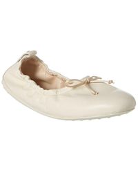 Tod's - Gommino Leather Ballerina Flat - Lyst