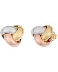 Sabrina Designs - 14K Two-Tone Love Knot Earrings - Lyst
