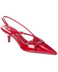 Miu Miu - Logo Patent Slingback Pump - Lyst