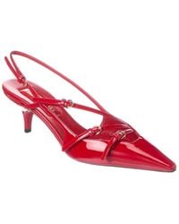 Miu Miu - Logo Patent Slingback Pump - Lyst