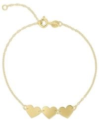 Ember Fine Jewelry - 14k Triple Heart Bracelet - Lyst