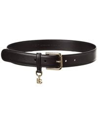 Dolce & Gabbana - Dg Logo Charm Leather Belt - Lyst