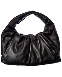 Bottega Veneta Leather Hobo Bag - Black