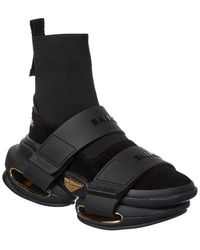 Balmain - Bold High-Top Suede Sneaker - Lyst