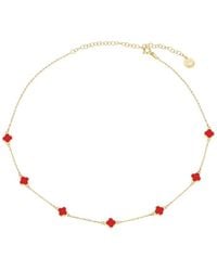 Gabi Rielle - Shining Moment 14k Over Silver Cz Scarlet Clover Necklace - Lyst