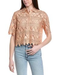 FRAME - The Lace Button Up Shirt - Lyst