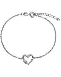 Rachel Glauber - Rhodium Plated Cz Bracelet - Lyst