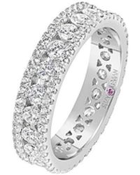 Suzy Levian CZ Jewelry - Suzy Levian Cz Three Row Modern Eternity Ring - Lyst