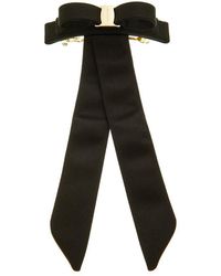 Ferragamo - Vara Bow Silk-Blend Hair Clip - Lyst