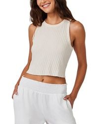 Bella Dahl - Raw Edge Cropped Tank - Lyst