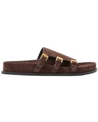 Reiss - Lauren Suede Flat Sandal - Lyst