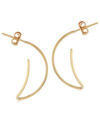 Jane Basch 14k Moon Wire Earrings - Metallic