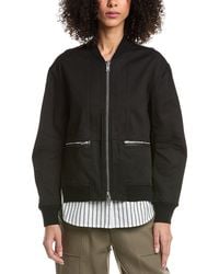 3.1 Phillip Lim Floral Cloque Bomber Jacket in Black | Lyst