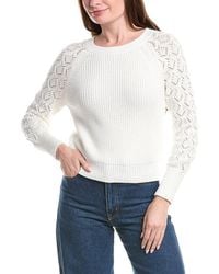 Isla - Daniela Pointelle Sleeve Top - Lyst