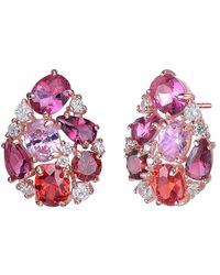 Genevive Jewelry - 14k Rose Gold Vermeil Earrings - Lyst