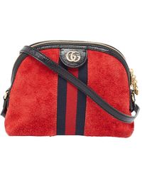 Gucci - Fabric & Leather & Suede Small Web Ophidia Shoulder Bag (Authentic Pre-Owned) - Lyst