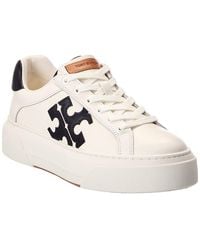 Tory Burch - Colorblocked Leather Platform Sneaker - Lyst
