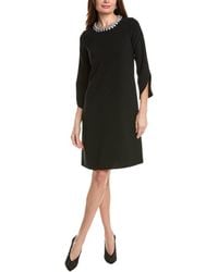 Teri Jon - Crepe Shift Dress - Lyst