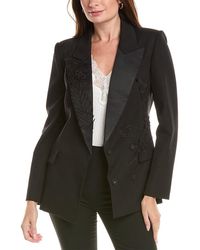 Oscar de la Renta - Floral & Fauna Silk-Lined Wool Jacket - Lyst
