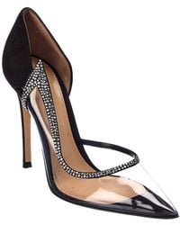 Gianvito Rossi - Leif 105 Suede & Vinyl Pump - Lyst