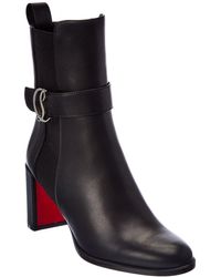 Christian Louboutin Cl Chelsea 70 Leather Bootie - Black