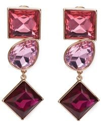 Carolina Herrera - Cz Multi-Shape Crystal Drop Earrings - Lyst