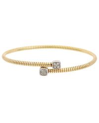 Meshmerise - 18K Over 0.10 Ct. Tw. Diamond Bangle Bracelet - Lyst