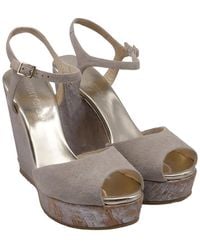 Jimmy Choo - Ankle Strap Cork Suede Sandal (Authentic Pre-Loved) - Lyst