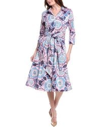 NIC+ZOE - Nic + Zoe Scribble Blooms Shirt Dress - Lyst