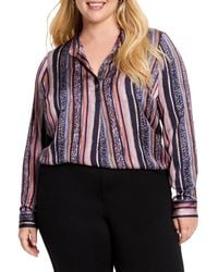NIC+ZOE - Nic + Zoe Animal Stripe Shirt - Lyst