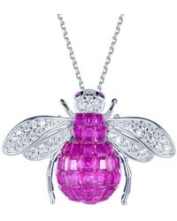 Suzy Levian CZ Jewelry - Suzy Levian Cz Bumble Bee Necklace - Lyst