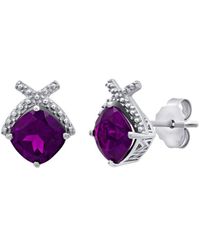 MAX + STONE - Max + Stone Silver 2.10 Ct. Tw. Amethyst Drop Earrings - Lyst