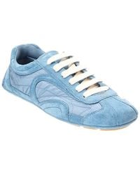 Prada - Montecarlo Suede & Leather Sneaker - Lyst