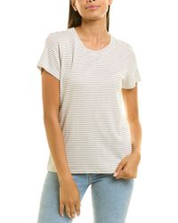 NIC+ZOE Mini Cape Stripe T-shirt - White