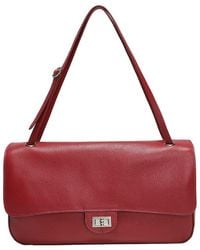Tiffany & Fred Paris - 33Cm Leather Flap Tote - Lyst