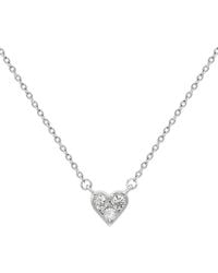 Suzy Levian - 14k 0.18 Ct. Tw. Diamond Small Heart Pendant Necklace - Lyst