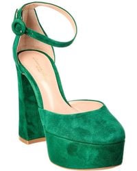 Gianvito Rossi - Holly D'Orsay 70 Suede Platform Pump - Lyst