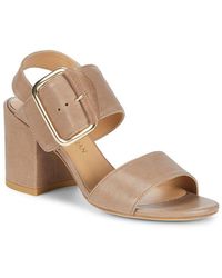 Stuart Weitzman City Leather Sandals - Natural