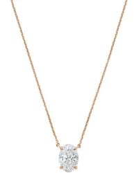 Diana M. Jewels - Diana M. 14K Rose 1.00 Ct. Tw. Lab-Grown Diamond Pendant Necklace - Lyst