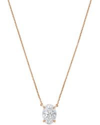 Diana M. Jewels - Diana M. 14K Rose 1.00 Ct. Tw. Lab-Grown Diamond Pendant Necklace - Lyst
