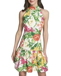 KARL LAGERFELD - Printed Floral Ottoman Dress - Lyst