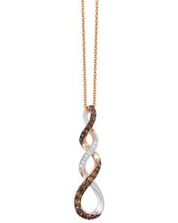 Le Vian - Le Vian 14k Two Tone Gold 0.48 Ct. Tw. Diamond Pendant Necklace - Lyst